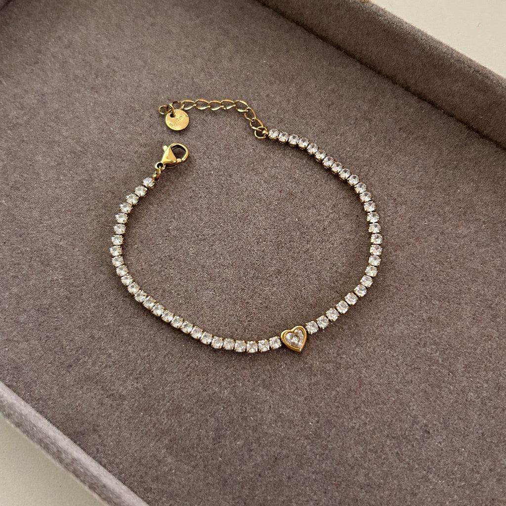 Heart-tennis Bracelet
