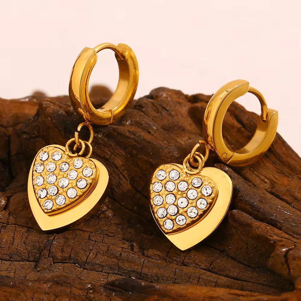 Heart Stack Earrings