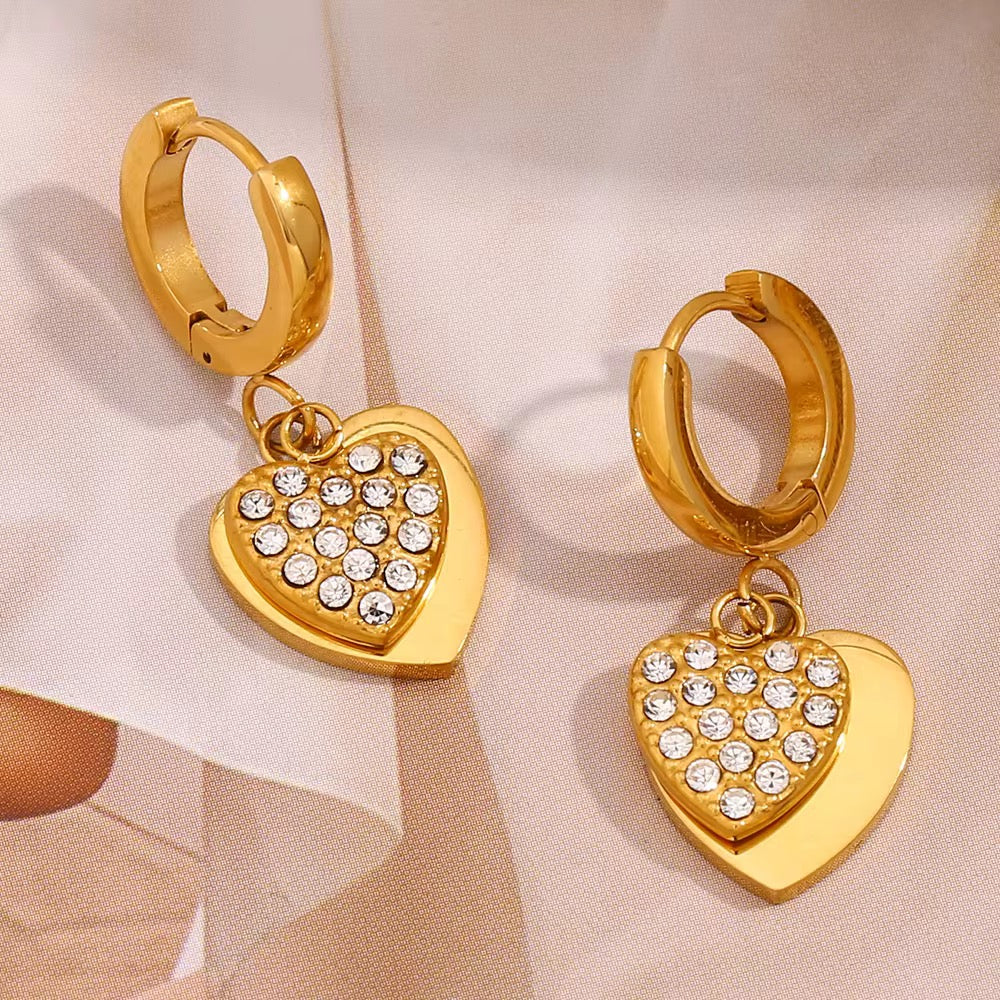 Heart Stack Earrings