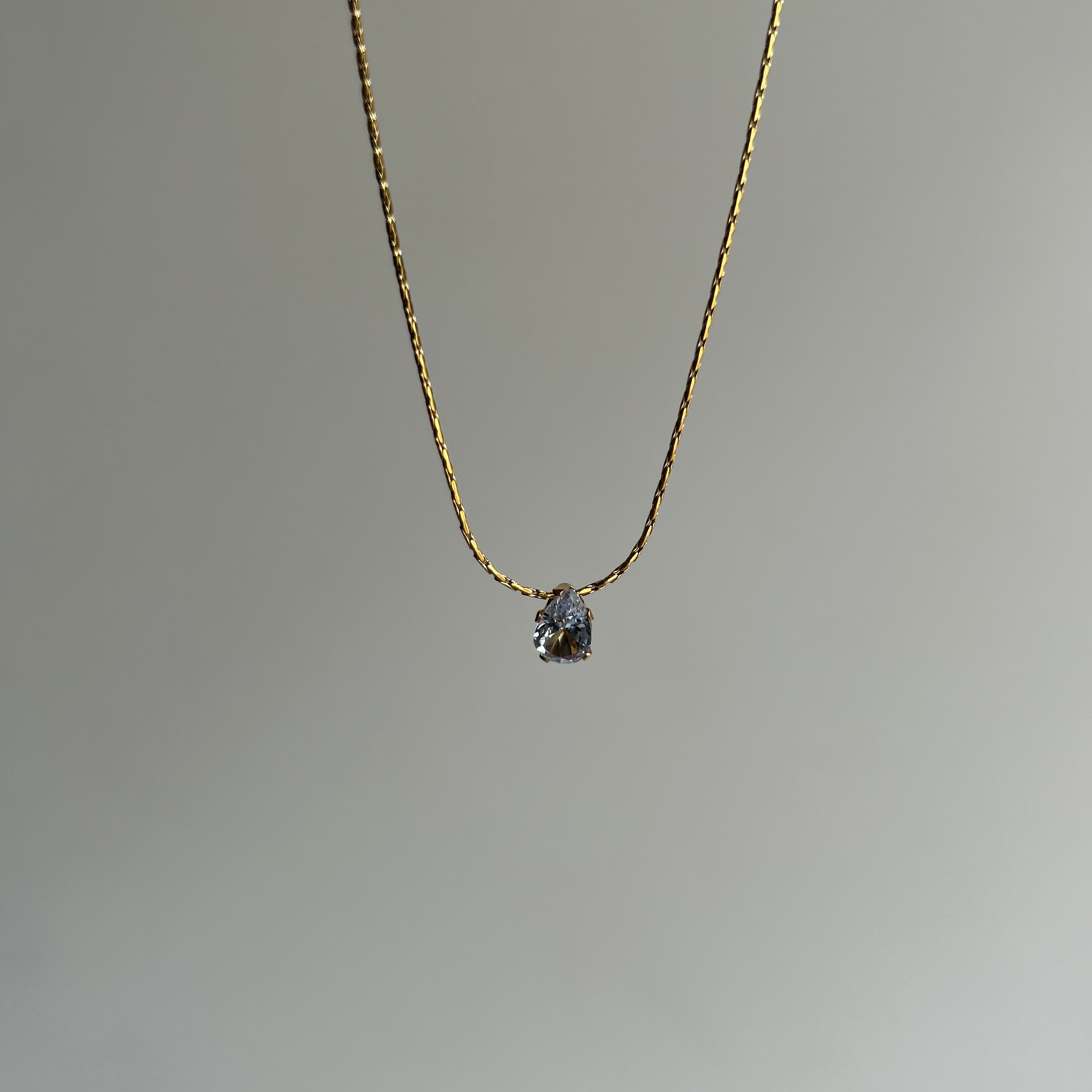 Droplet Solitaire Necklace
