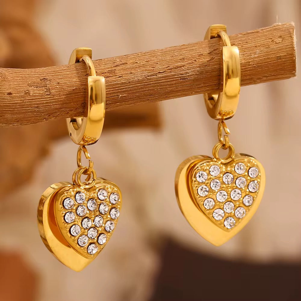 Heart Stack Earrings