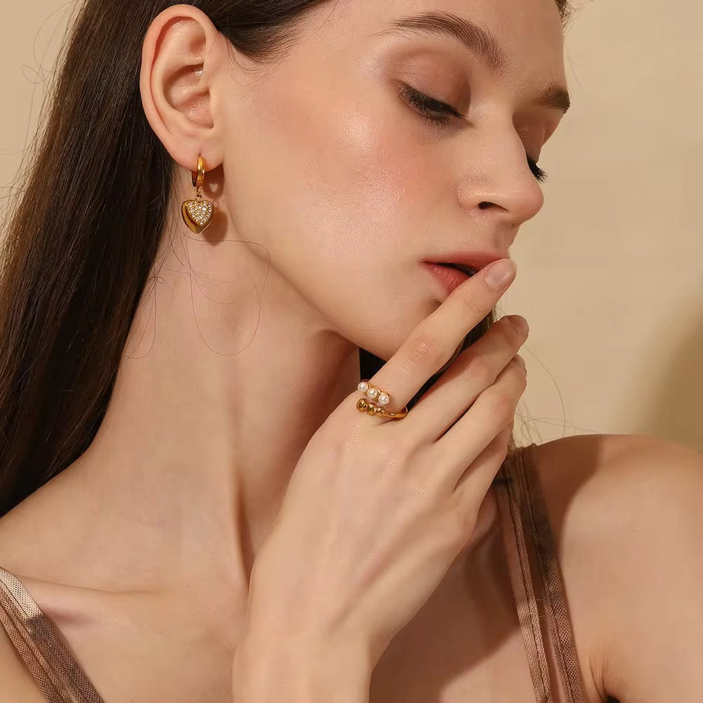 Heart Stack Earrings