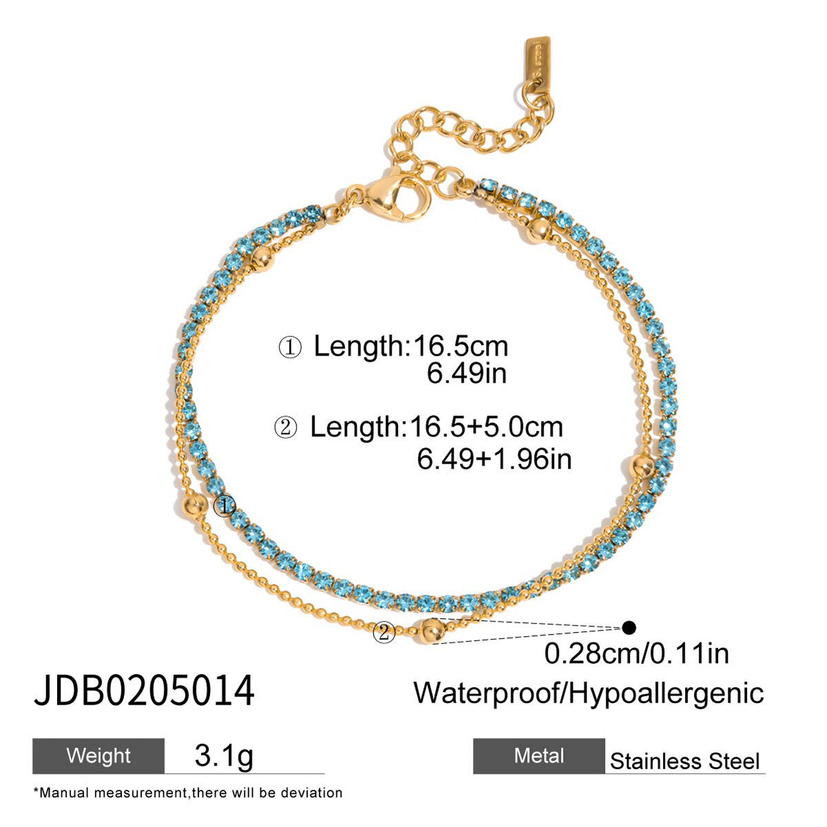 Ocean Mist Tennis Bracelet