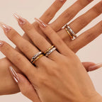 Ribbed Mix Ring