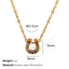 Rainbow Horse-shoe Necklace