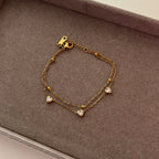 Heart Stack Dainty Bracelet