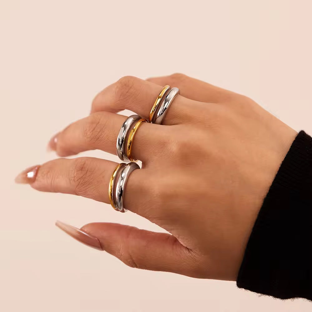 Ribbed Mix Ring