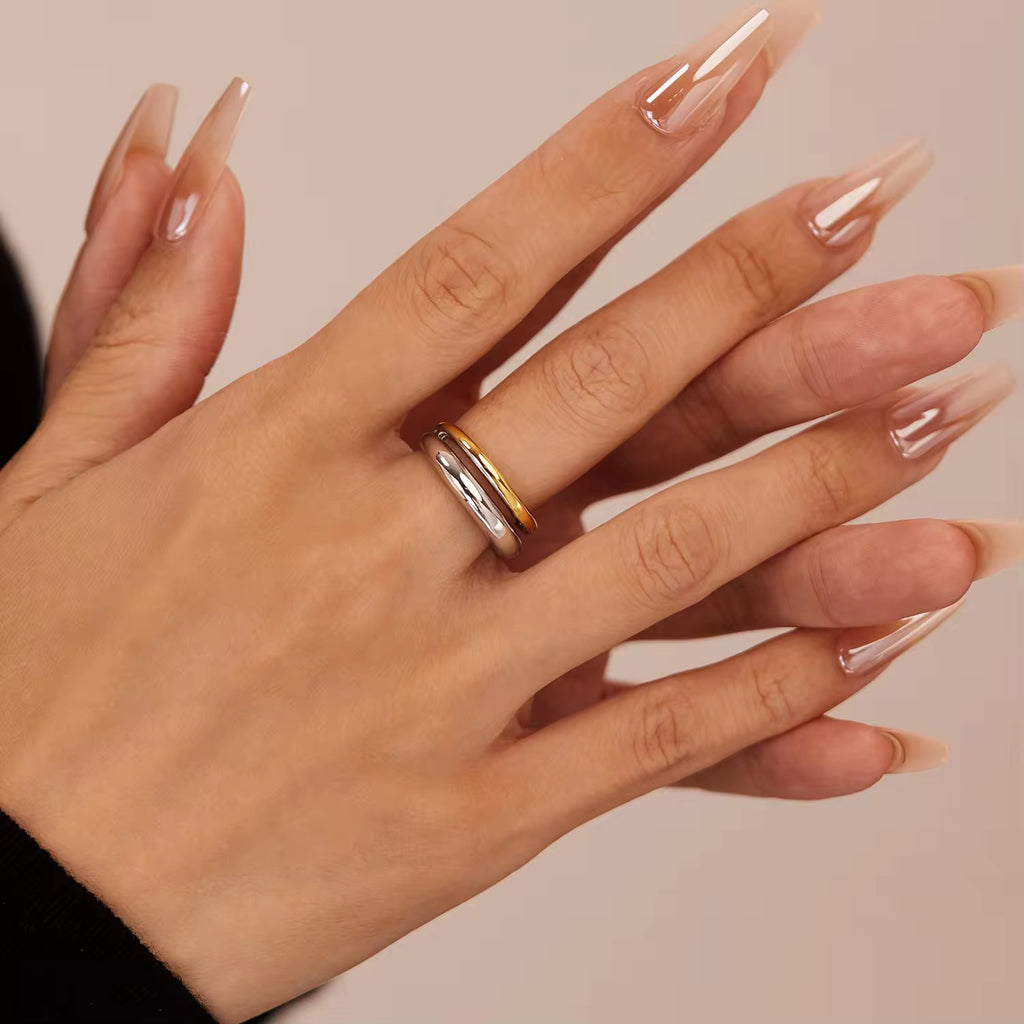 Ribbed Mix Ring