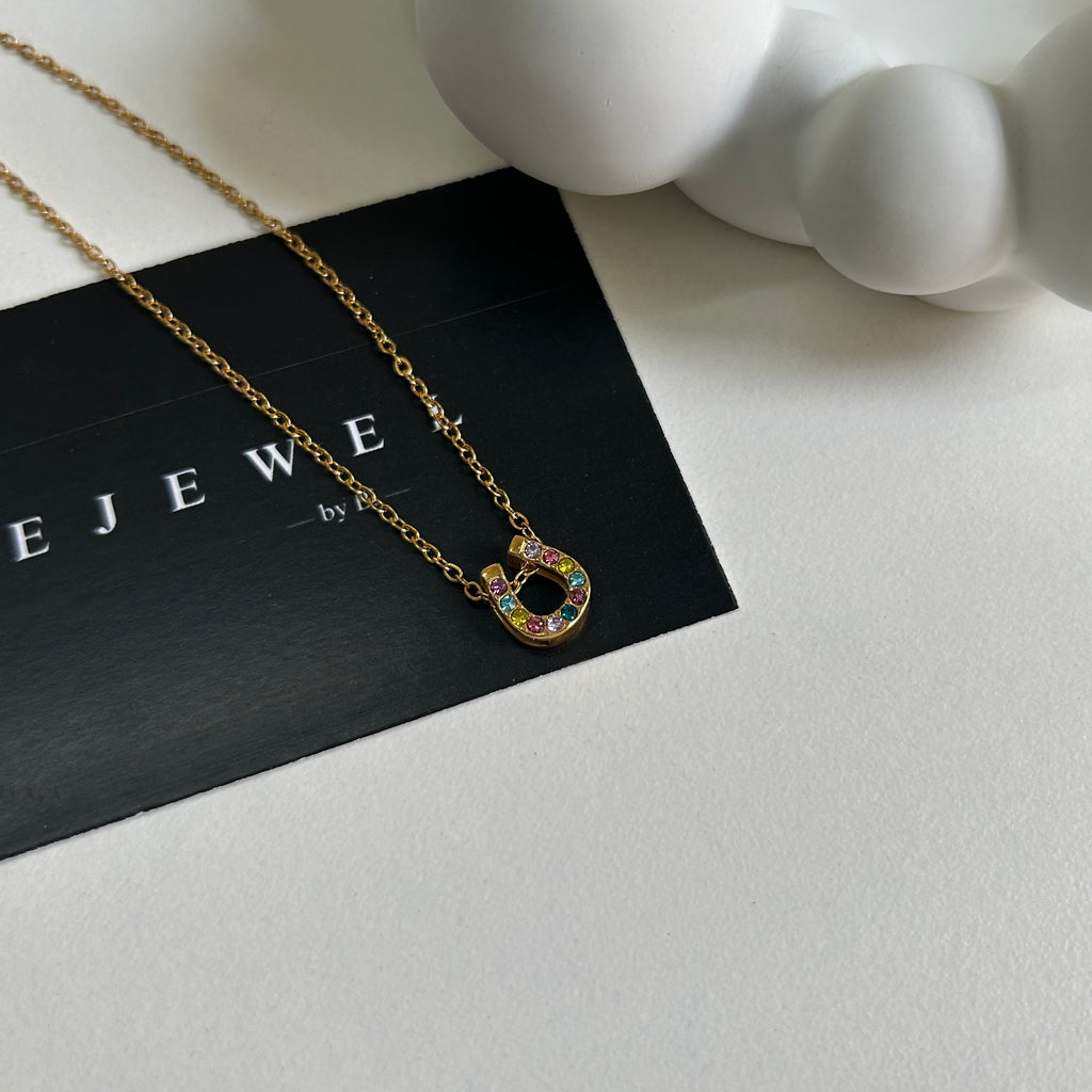 Rainbow Horse-shoe Necklace