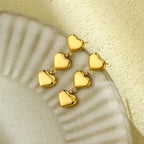 Triple Heart Earrings