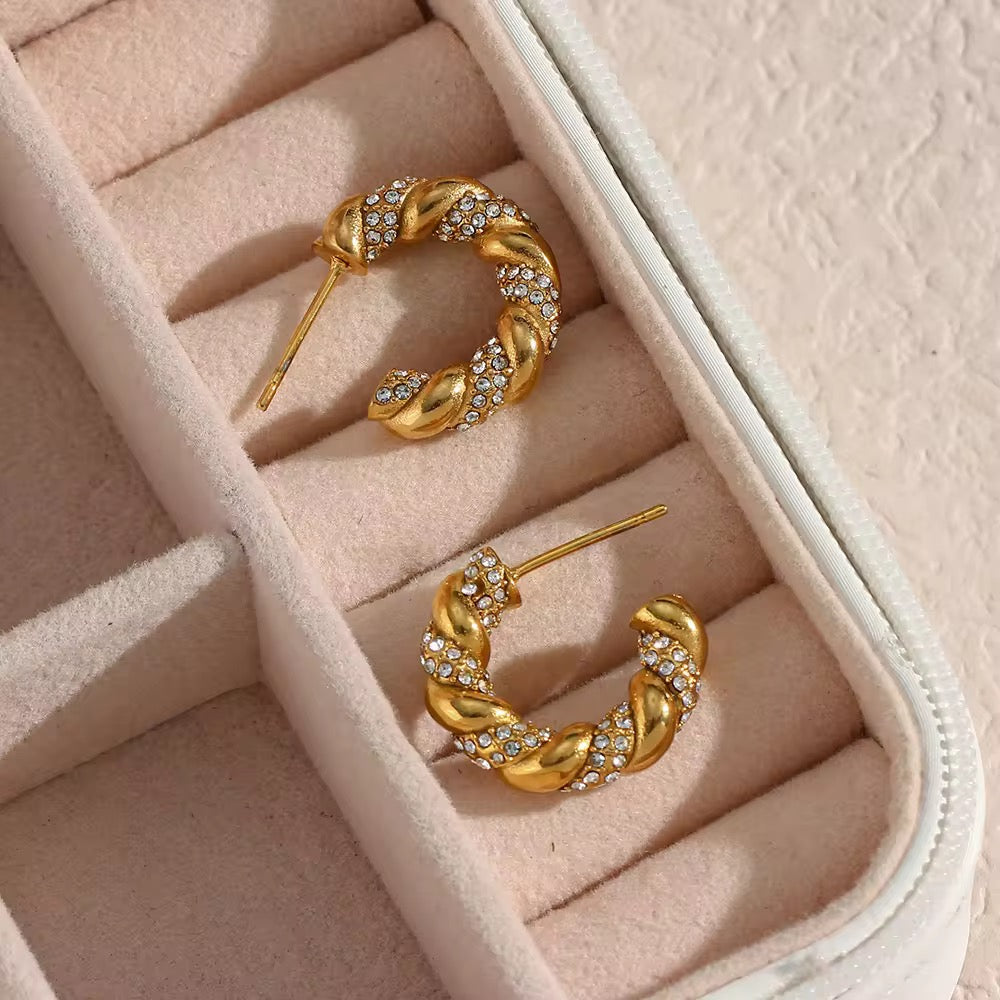 Veyra Studded Hoops