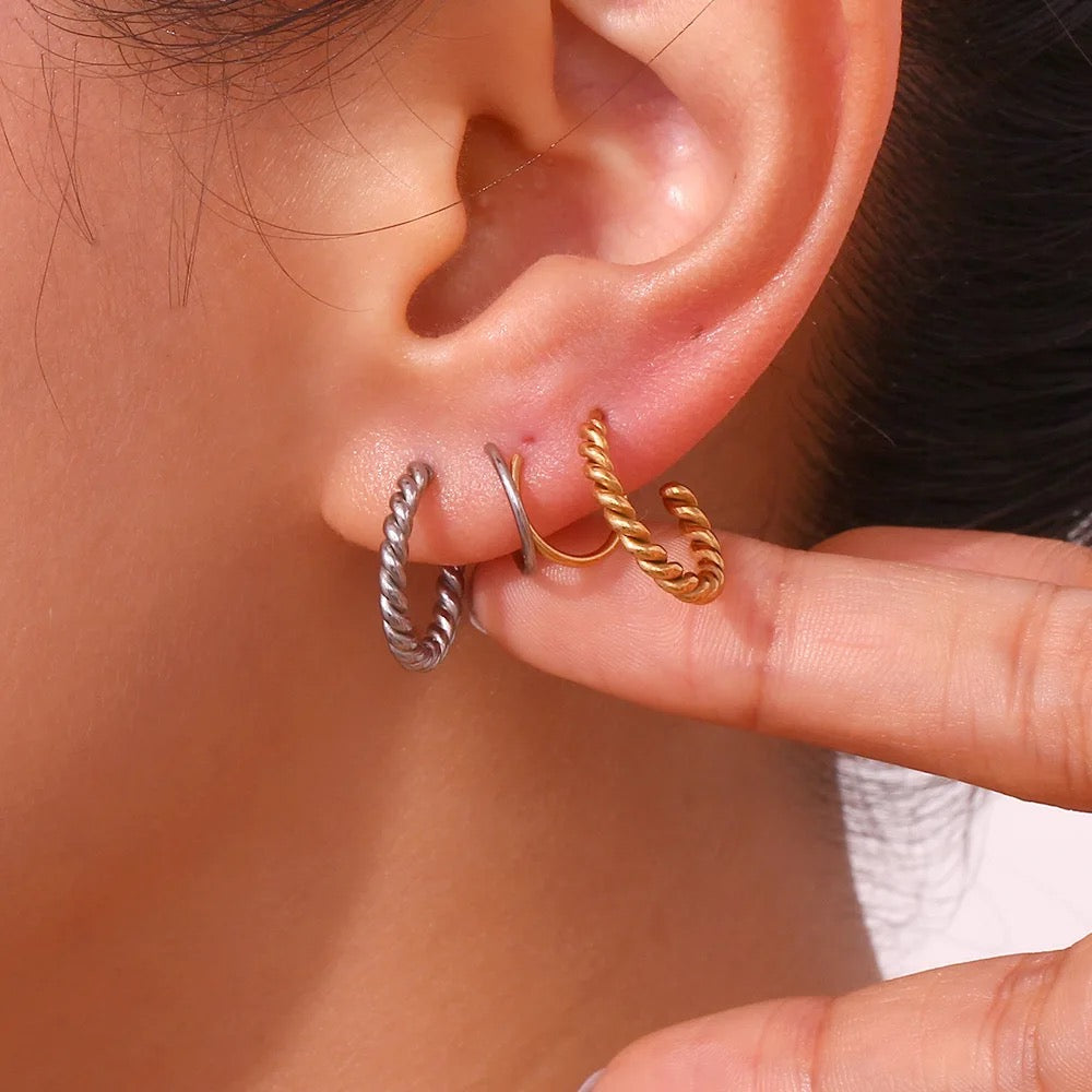 Twirl Hoop Earrings