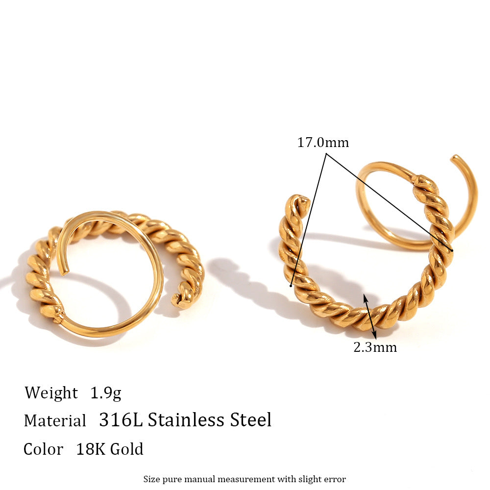 Twirl Hoop Earrings