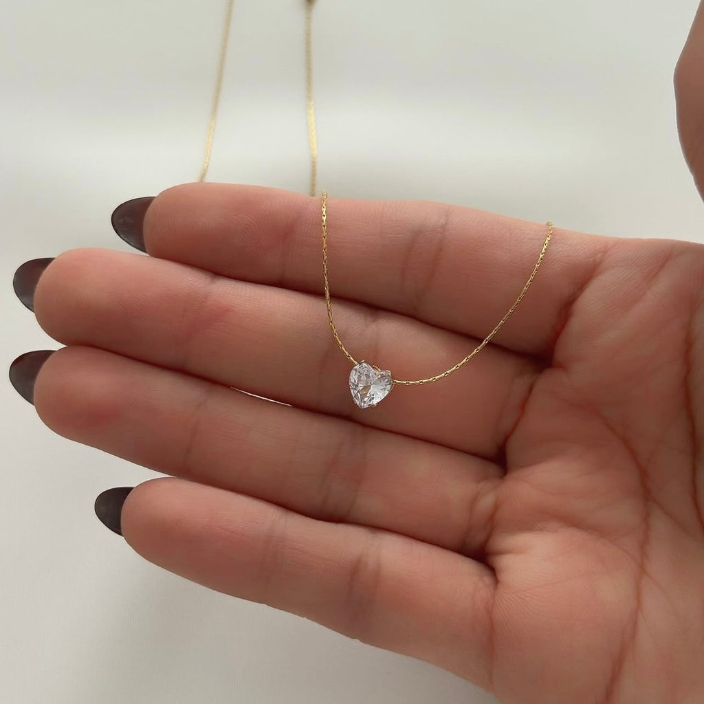 Heart Solitaire Necklace
