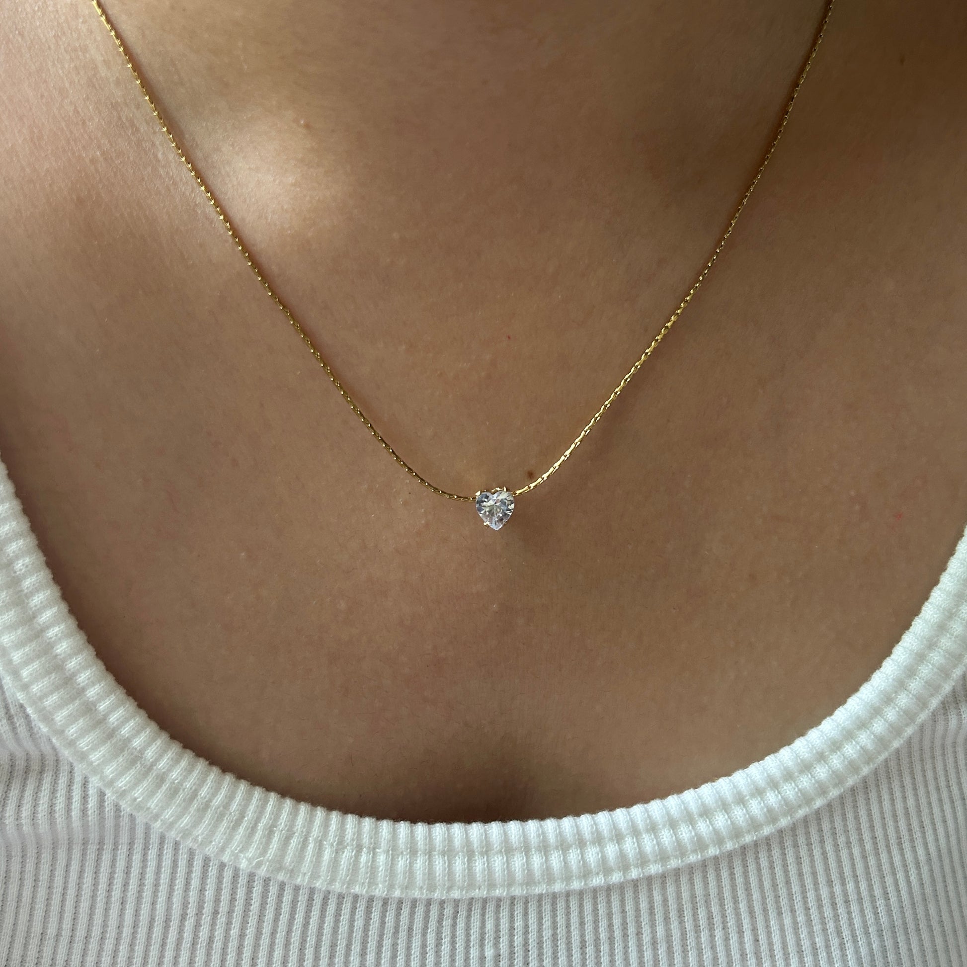 Heart Solitaire Necklace