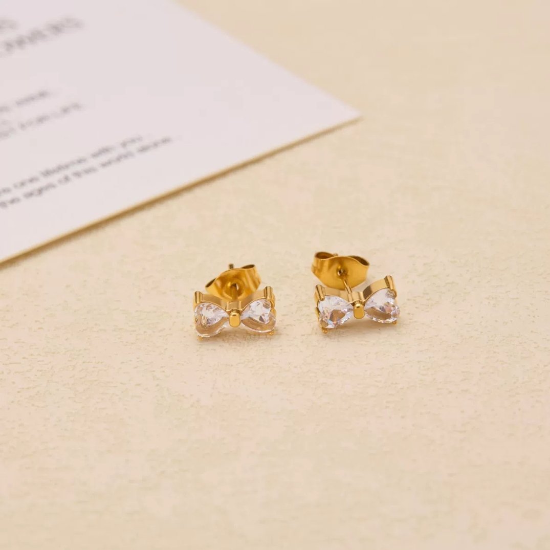 Dainty Bow Studs