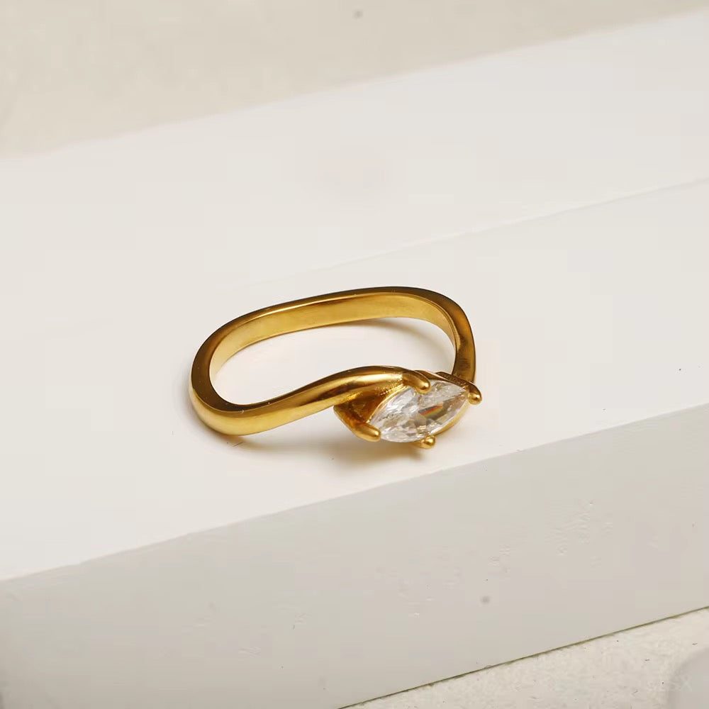 Diadem Solitaire Ring
