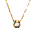 Rainbow Horse-shoe Necklace